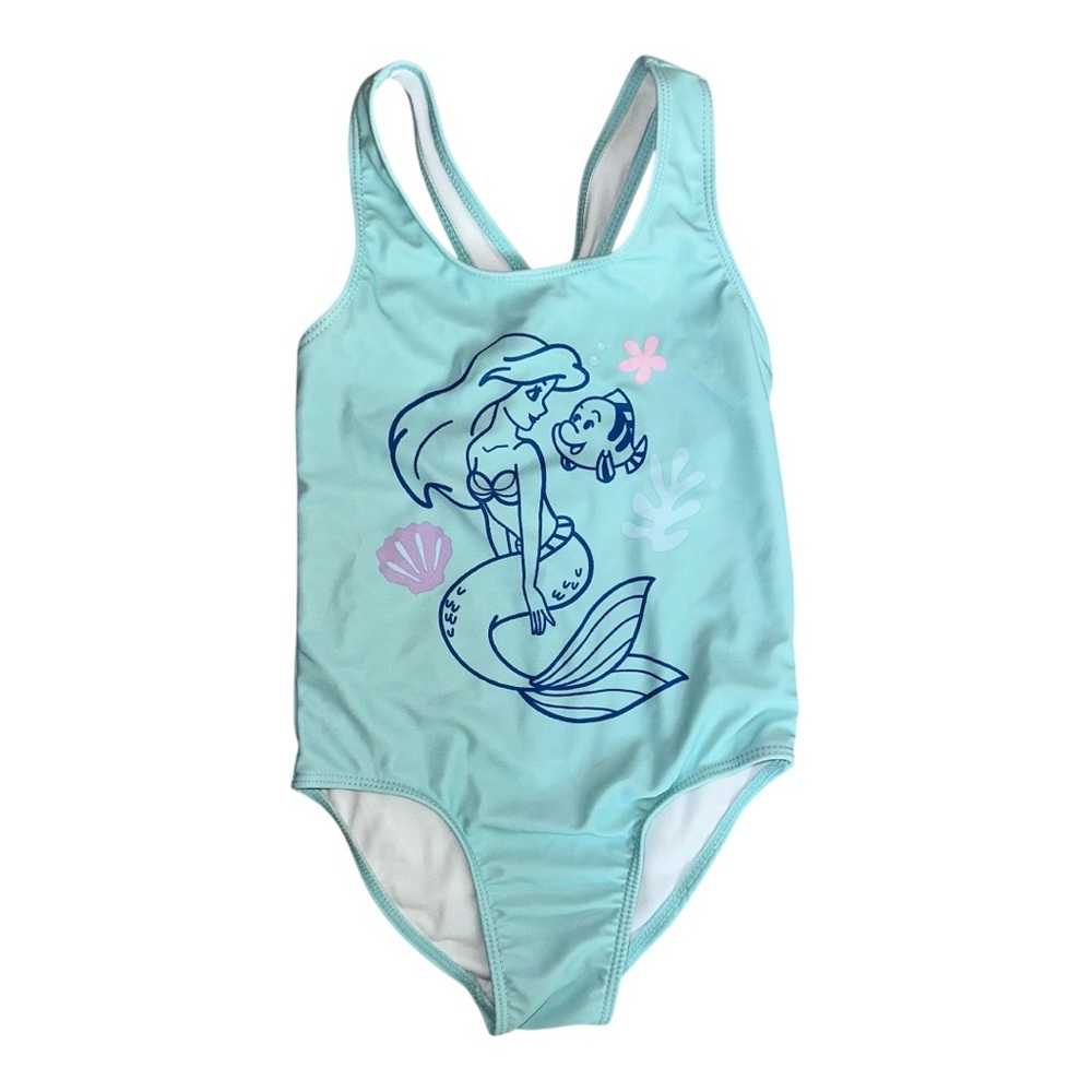 NWOT Disney Little Mermaid Ariel One Piece Bathing Suit, 4T Girls